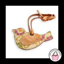 Load image into Gallery viewer, FOSSIL BIRD Brown Suede &amp; Leather Loop Strap Bag Charm Hang Tag Keychain Fob
