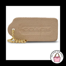 Load image into Gallery viewer, VINTAGE COACH Bone Beige Glovetanned Leather Key Fob Bag Charm Keychain Hang Tag
