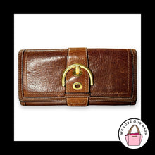 Load image into Gallery viewer, Y2K Vintage $208 COACH SOHO Tobacco Brown Large Slim Envelope Wallet Clutch
