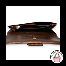 Load image into Gallery viewer, Y2K Vintage $208 COACH SOHO Tobacco Brown Large Slim Envelope Wallet Clutch
