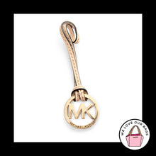 Load image into Gallery viewer, Small MICHAEL KORS Bag Charm Hang Tag Natural Tan Leather Strap Keychain Fob
