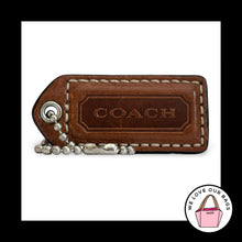 Load image into Gallery viewer, COACH Y2K VINTAGE Hang Tag 2" British Tan Brown Leather Bag Charm Keychain Fob
