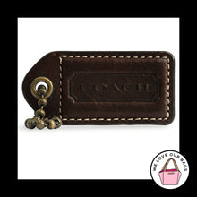 Load image into Gallery viewer, 65th Anniversary COACH Y2K VINTAGE Hang Tag 2.5" Brown Leather Bag Charm Fob
