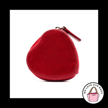 Load image into Gallery viewer, Rare VINTAGE COACH HEART Red Glovetanned LEATHER Zippered Coin Purse Case Wallet
