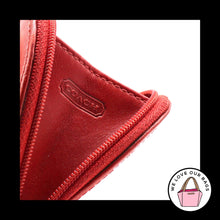 Load image into Gallery viewer, Rare VINTAGE COACH HEART Red Glovetanned LEATHER Zippered Coin Purse Case Wallet
