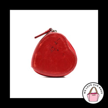 Load image into Gallery viewer, Rare VINTAGE COACH HEART Red Glovetanned LEATHER Zippered Coin Purse Case Wallet
