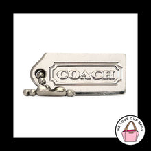 Load image into Gallery viewer, COACH Y2K VINTAGE Metal Hang Tag 1.25" Silver Nickel Bag Charm Keychain Fob Small
