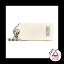 Load image into Gallery viewer, COACH Y2K VINTAGE Metal Hang Tag 1.25" Silver Nickel Bag Charm Keychain Fob Small
