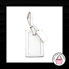 Load image into Gallery viewer, COACH LUGGAGE ID White Leather Strap &amp; Hang Tag Nickel Fob Bag Charm Keychain
