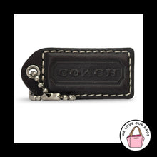 Load image into Gallery viewer, COACH Y2K VINTAGE Hang Tag 2" Mahogany Brown Leather Bag Charm Keychain Fob
