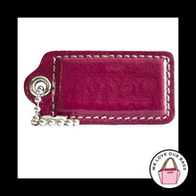 Load image into Gallery viewer, COACH HANG TAG 2.5" Pink Patent Leather Bag Charm Keychain Fob Nickel Large
