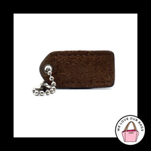 Load image into Gallery viewer, 1.5&quot; VINTAGE COACH Saddle Brown Leather &amp; Suede Fob Bag Charm Keychain Hang Tag
