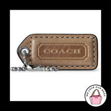 Load image into Gallery viewer, COACH Y2K VINTAGE Hang Tag 2" Camel Tan Leather Nickel Bag Charm Keychain Fob
