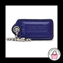 Load image into Gallery viewer, COACH HANG TAG 1.5" Purple Patent Leather Nickel Small Bag Charm Keychain Fob
