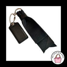 Load image into Gallery viewer, 2 Lot COACH POPPY Ribbon Tassel &amp; Hang Tag Bag Charm Keychain Fob Patent Leather
