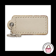 Load image into Gallery viewer, COACH HANG TAG 2" British Tan Brown Leather Bag Charm Keychain Fob Nickel Medium
