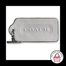 Load image into Gallery viewer, Limited Edition COACH LEGACY Hang Tag White Leather Key Fob Bag Charm Keychain

