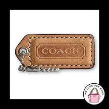 Load image into Gallery viewer, COACH Y2K VINTAGE Hang Tag 2" Brown &amp; Purple back Leather Bag Charm Keychain Fob
