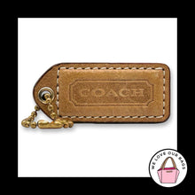 Load image into Gallery viewer, COACH Y2K VINTAGE Hang Tag 2" Light Brown Bag Charm Keychain Fob Leather Brass
