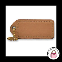 Load image into Gallery viewer, COACH Y2K VINTAGE Hang Tag 2" Light Brown Bag Charm Keychain Fob Leather Brass
