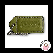 Load image into Gallery viewer, COACH Y2K VINTAGE Hang Tag 1.5" Apple Green Leather Bag Charm Keychain Fob Small
