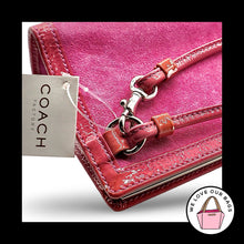 Load image into Gallery viewer, NWT Y2K VINTAGE COACH Pink Suede Leather Framed Kisslock Clutch Wristlet 8685
