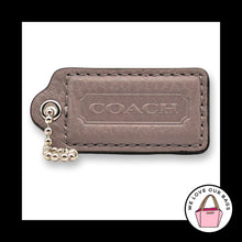 Load image into Gallery viewer, COACH HANG TAG 2.5" Purple Gray Bag Charm Keychain Fob Leather Nickel Large
