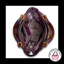 Load image into Gallery viewer, Y2K COACH HAMPTON CARRYALL Purple Bordeaux Leather Pleated Belt Tote Bag 12476
