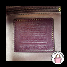 Load image into Gallery viewer, Y2K COACH HAMPTON CARRYALL Purple Bordeaux Leather Pleated Belt Tote Bag 12476
