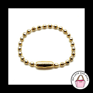 3.5" COACH Embossed 2.4mm Gold Brass Ball Chain for Bag Hang Tag Charm Fob