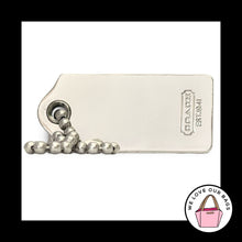 Load image into Gallery viewer, VINTAGE Y2K COACH Hang Tag 1.75" Silver Nickel Metal Bag Charm Keychain Fob

