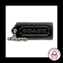Load image into Gallery viewer, Rare VINTAGE COACH Thick Gunmetal Gray Metal Fob Bag Charm Keychain Hang Tag
