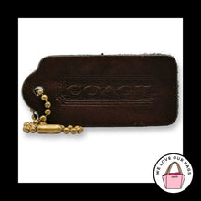 Load image into Gallery viewer, COACH VINTAGE DOUBLESIDED Mahogany Brown Hang Tag Bag Charm Keychain Fob Leather
