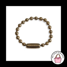 Load image into Gallery viewer, COACH 3" BALL CHAIN Bright Brass Bag Hang Tag Charm Fob Embossed 2.4mm Metal
