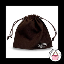 Load image into Gallery viewer, New COACH EST 1941 Brown Fabric Jewelry Keychain Dust Bag Travel Storage Pouch
