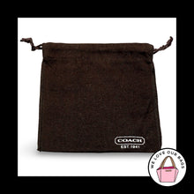 Load image into Gallery viewer, New COACH EST 1941 Brown Fabric Jewelry Keychain Dust Bag Travel Storage Pouch
