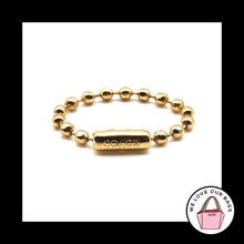Load image into Gallery viewer, New 2.5" COACH Dinky BALL CHAIN Bright Brass Bag Hang Tag Charm Embossed 2.4mm
