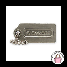 Load image into Gallery viewer, VINTAGE Y2K COACH 1.25" Brushed Silver Nickel Metal Bag Charm Keychain Hang Tag
