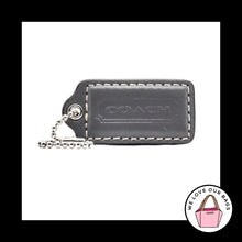 Load image into Gallery viewer, 2&quot; COACH Gray &amp; Snakeskin Exotic Leather Nickel Fob Bag Charm Keychain Hang Tag
