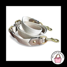 Load image into Gallery viewer, COACH BAG STRAP Beige Webbing &amp; Leather Replacement Purse Crossbody Shoulder
