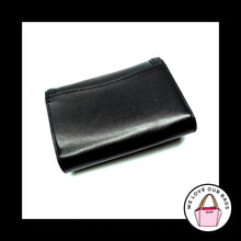 Load image into Gallery viewer, $195 COACH HUTTON Black Calf Leather Brass Turnlock Envelope Wallet Clutch 88504
