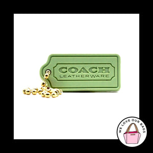 1.5" COACH LEATHERWARE Green SILICONE RUBBER Key Fob Bag Charm Keychain Hang Tag