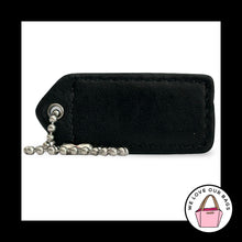 Load image into Gallery viewer, COACH Y2K VINTAGE Hang Tag 2" Brown &amp; Black Leather Bag Charm Keychain Fob
