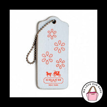 Load image into Gallery viewer, 4 pc Lot COACH MAGNET Flower &amp; Polka Dot Leather Fob Bag Charm Keychain Hang Tag
