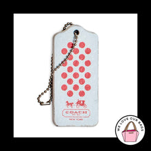 Load image into Gallery viewer, 4 pc Lot COACH MAGNET Flower &amp; Polka Dot Leather Fob Bag Charm Keychain Hang Tag

