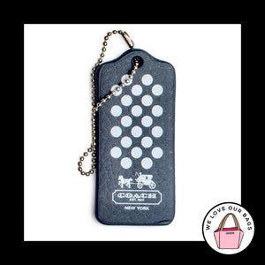 4 pc Lot COACH MAGNET Flower & Polka Dot Leather Fob Bag Charm Keychain Hang Tag