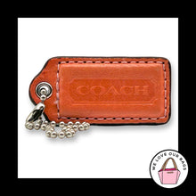 Load image into Gallery viewer, COACH HANGTAG 2" Salmon Pink Bag Charm Keychain Fob Smooth Leather Nickel Medium
