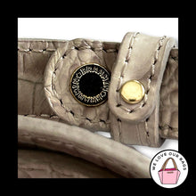 Load image into Gallery viewer, New BRAHMIN BAG STRAP Gray Croc Crocodile Leather Replacement Purse Shoulder
