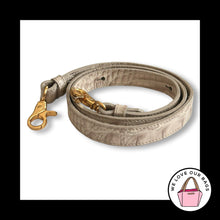 Load image into Gallery viewer, New BRAHMIN BAG STRAP Gray Croc Crocodile Leather Replacement Purse Shoulder
