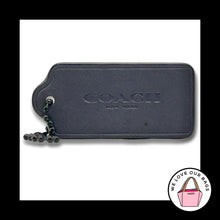 Load image into Gallery viewer, COACH HANG TAG 2.25" Bag Charm Keychain Fob New York Dark Gray Smooth Leather
